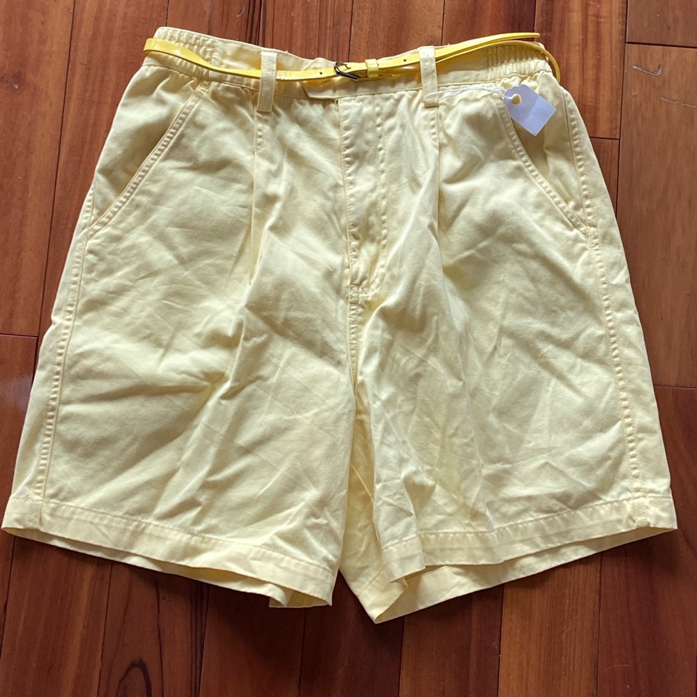 90s vintage buttery yellow shorts